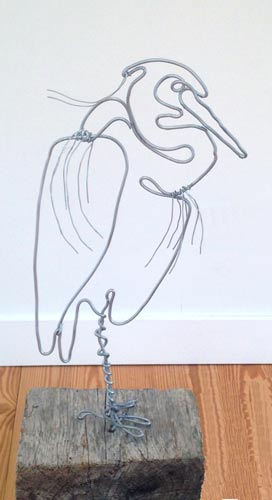 Marnie Sinclair wire sculpture "Heron"